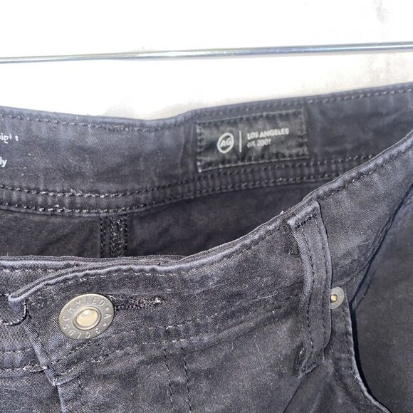 AG Jeans Mens Everett SUD Sueded Slim Straight Black Pants 34 x 34 - Picture 2 of 6